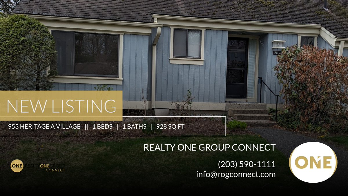 rogconnect's tweet image. 📍 New Listing 📍 Take a look at this fantastic new property that just hit the market located at 953 Heritage A Village in Southbury. Reach out here or at (203) 650-8149 for more information

Realty ONE Group Connect
A Modern, Life... homeforsale.at/953_HERITAGE_A…