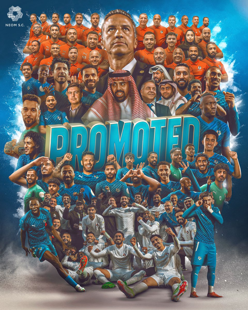 بـعـزيمة الأبـطـال، صـنـعـنـا الـتـاريخ 🤩
رسميًا، نادي نيوم الرياضي إلى دوري روشن 🔝

وللمجد بقية 🔜

#نادي_نيوم_الرياضي