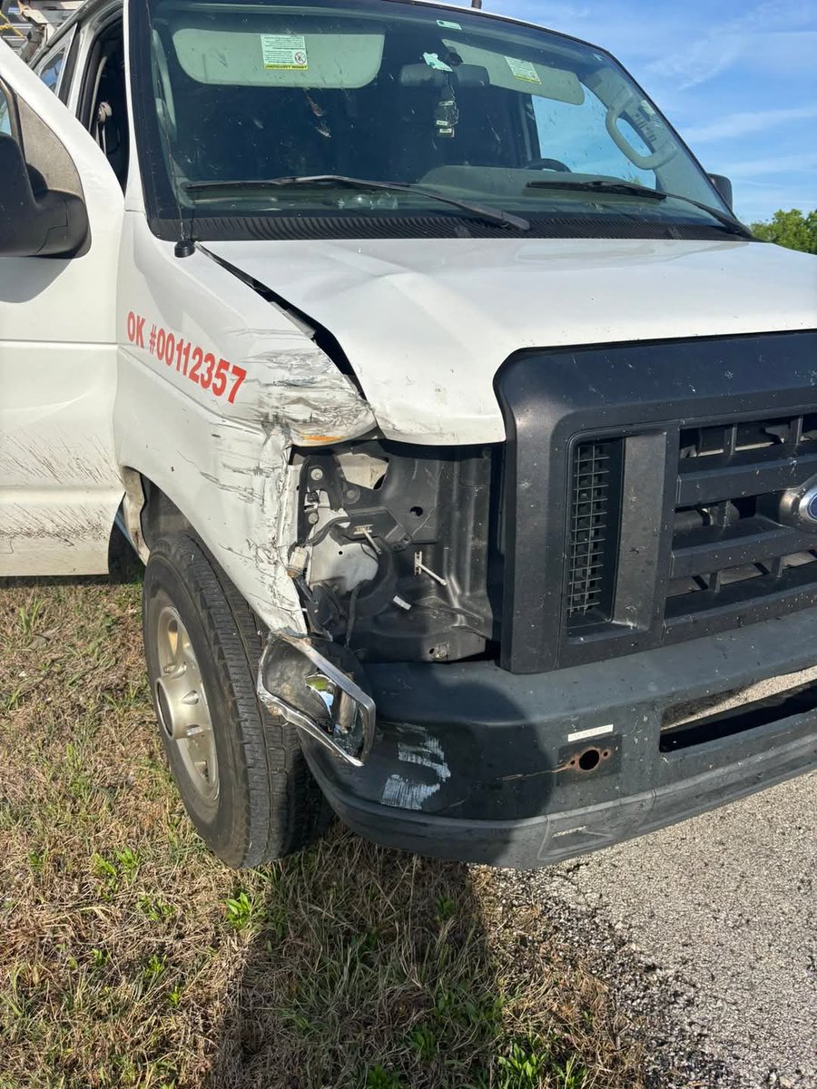 Still in the ER after the wreck.  Him hitting me at 100 is for the birds.