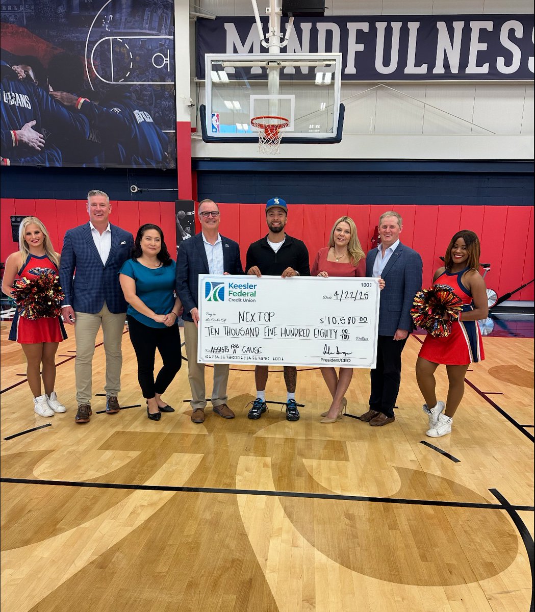 Thanks to the 2,116 assists this season by the <a href="/PelicansNBA/">New Orleans Pelicans</a>, we’re donating $10,580 to <a href="/nextopvetsinc/">NextOp</a>, a nonprofit that helps service members and veterans transition to civilian careers through mentorship and job connections. Learn more at nextopvets.org.