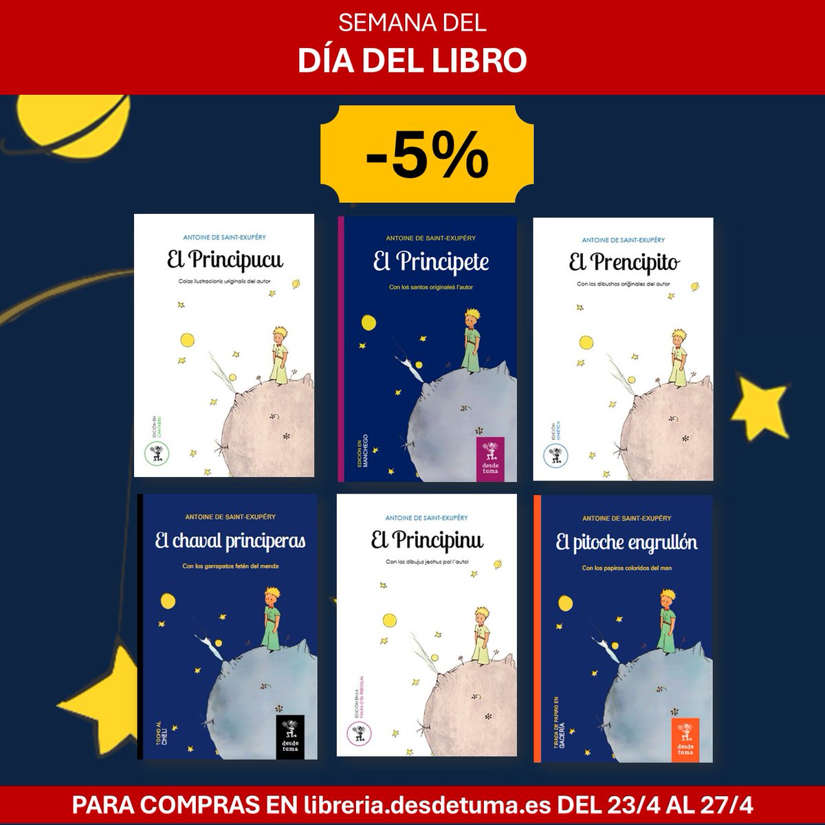 DesdeTuma's tweet image. 🛒 Para celebrar el Día del Libro, desde el 23 al 27 de abril, ¡todo el catálogo de Libros desde Tuma tiene un 5% de descuento en nuestra tienda virtual! libreria.desdetuma.es/products