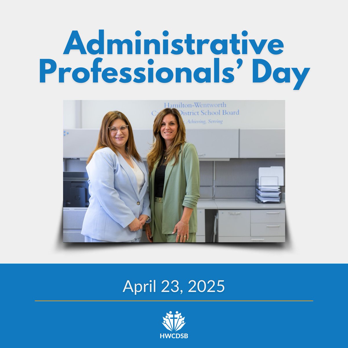 Tomorrow is Administrative Professionals' Day!

We invite you to join us in extending our gratitude and appreciation to the dedicated individuals who serve as the backbone of our educational institutions: hwcdsb.ca/news/what_s_ne…