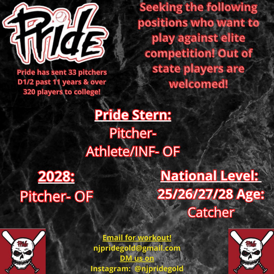 NJ Pride Softball (@njpridegold) on Twitter photo Get recruited. Play national level play. Out of state players welcomed. <a href="/NJPRIDE14U/">PRIDE 14u</a> <a href="/FastPitchOnline/">FastPitchOnline 2025</a> <a href="/BlackCatFP/">Black Cat Fastpitch</a> <a href="/GPER/">George Perlotto</a> <a href="/ritalynngilman/">Rita Lynn Gilman</a> #berecruited #softball Get recruited. Play national level play. Out of state players welcomed. <a href="/NJPRIDE14U/">PRIDE 14u</a> <a href="/FastPitchOnline/">FastPitchOnline 2025</a> <a href="/BlackCatFP/">Black Cat Fastpitch</a> <a href="/GPER/">George Perlotto</a> <a href="/ritalynngilman/">Rita Lynn Gilman</a> #berecruited #softball