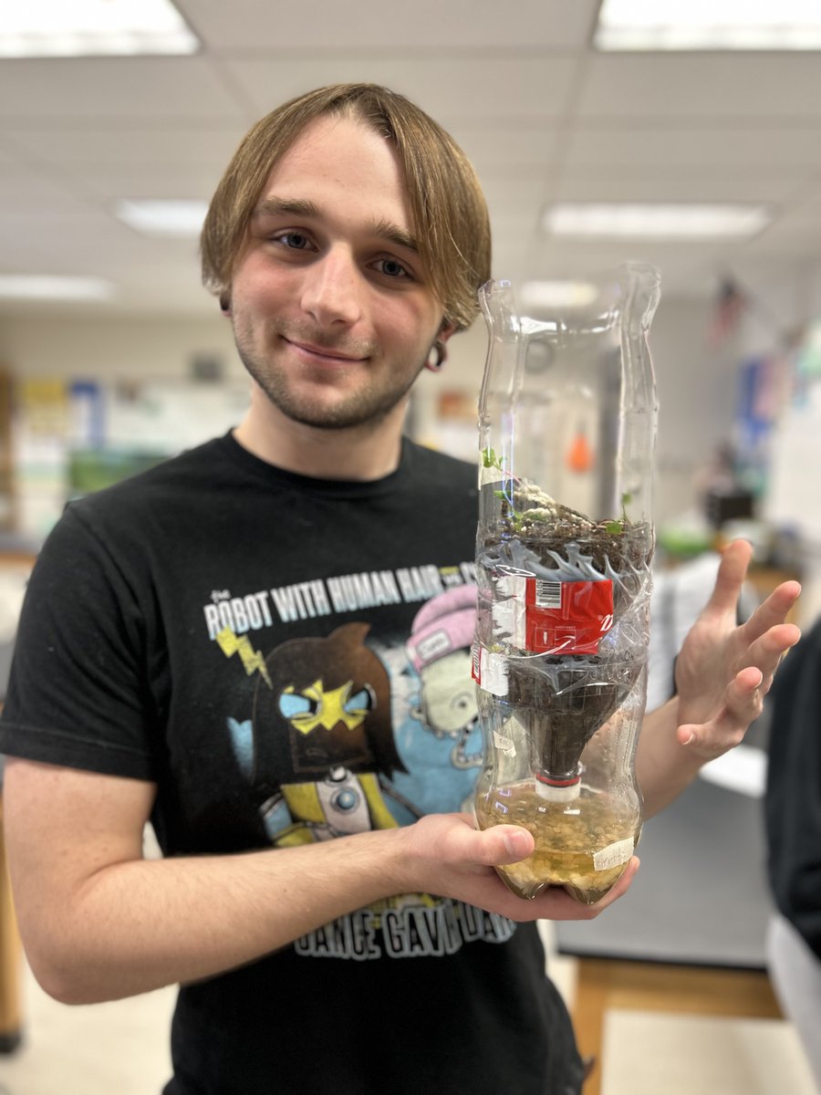 Happy Earth Day! 🌎 Academic Center students in Ms. Siekonic's science classes prepped for Earth Day by seeding marigolds &amp; creating bottle biospheres. This is how we inquire! #weinquire #opportunityahead #earthday