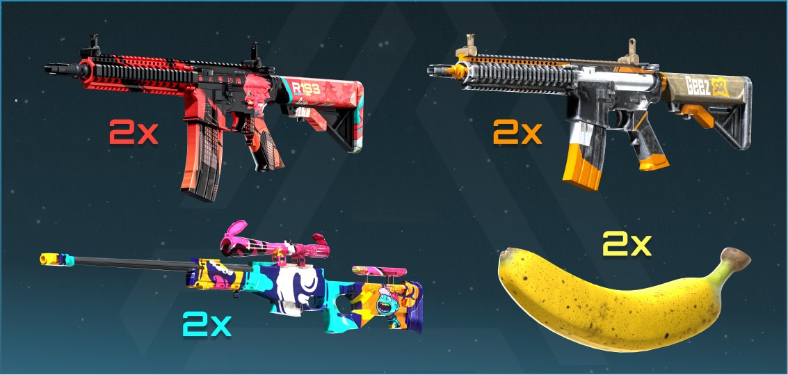 🎮 <a href="/alternatesgame/">Alternates</a> Weapons Giveaway! 🎁

We are getting closer to our Official Playtest on May 1st! Participate to win over 200 $APE on Weapon Skins! 

- Follow <a href="/alternatesgame/">Alternates</a> <a href="/Dynasty_eth/">Dynasty</a> 
- Retweet/Like
- Tag 2 friends + your address! 

🔽 8 winners! Prizes below 🔽