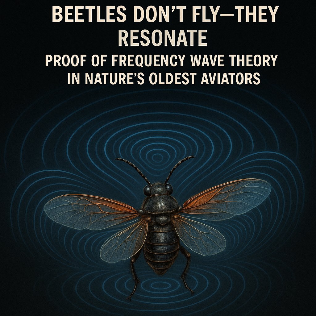 Beetles Don’t Fly—They Resonate: Proof of Frequency Wave Theory in Nature’s Oldest Aviators 
#Beetles #FrequencyWaveTheory

Full Article:
open.substack.com/pub/drewponder…