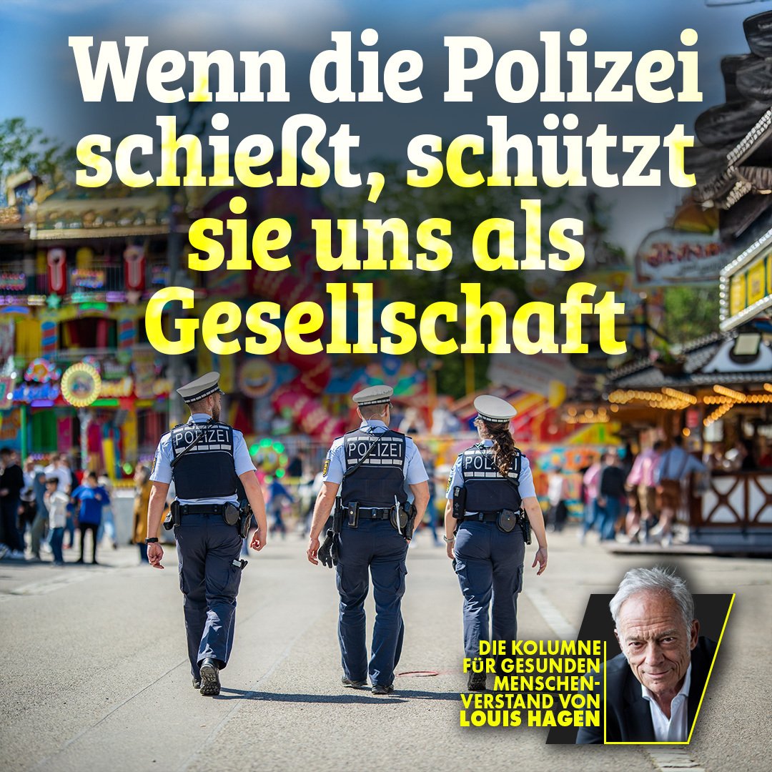 Nicht die Beamten sind dafür verantwortlich, dass immer mehr geschossen wird. Es sind die immer brutaler werdenden Täter, die Polizisten zum Schießen zwingen, schreibt unser Kolumnist Louis Hagen.

nius.de/kommentar/news…