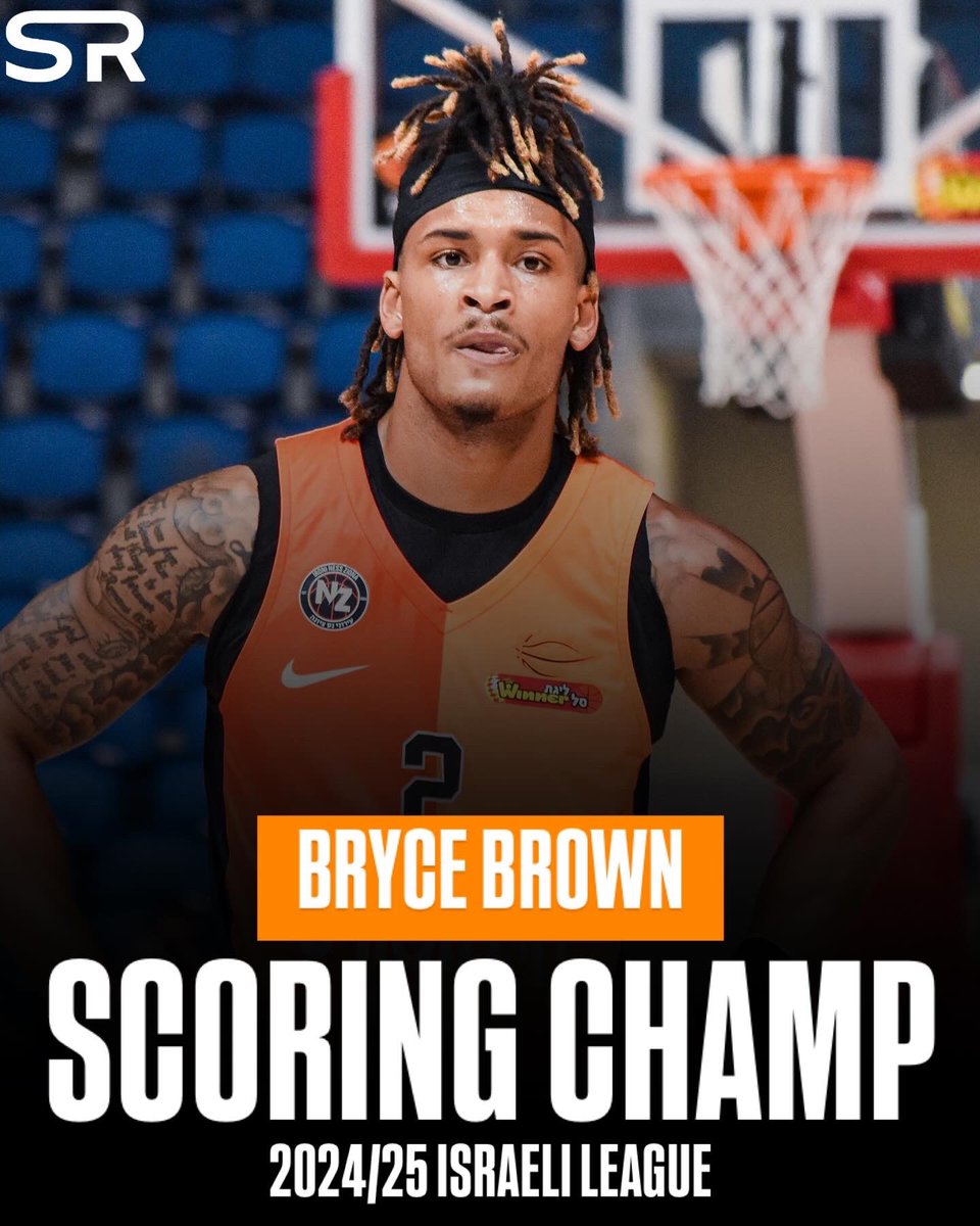 CONGRATS! BRYCE BROWN IS THE 2024/25 ISRAELI LEAGUE SCOTING CHAMPION!🪣🟠

19.5 PPG🔥