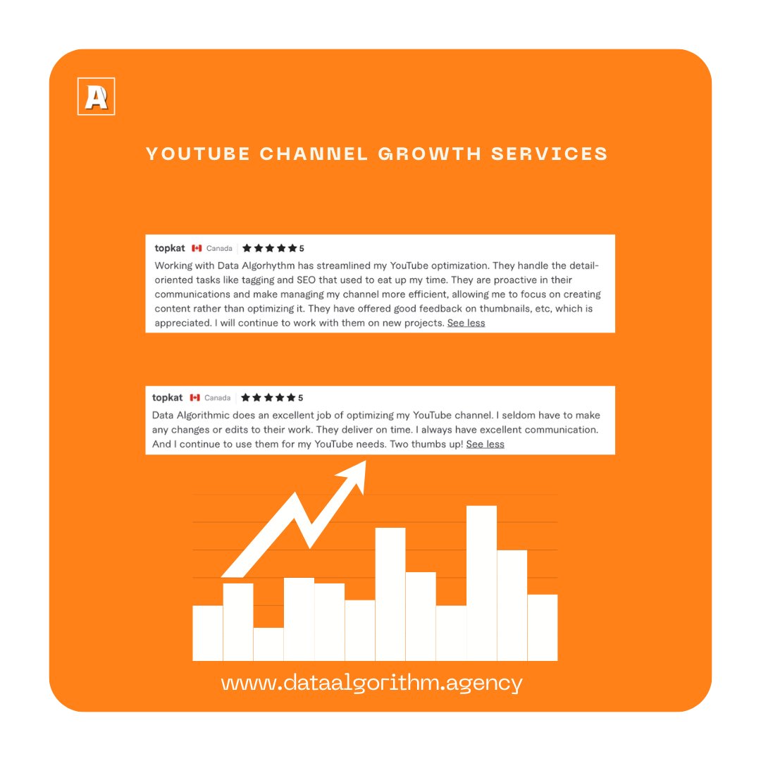 dataalgorithm's tweet image. Working with Data Algorhythm has streamlined my YouTube optimization. fiverr.com/dataalgorithm/… 

#clientfeedback #reviews #youtubechannels #youtubegrowth #digitalmarketingservices #videogrowth #dataalgorithm