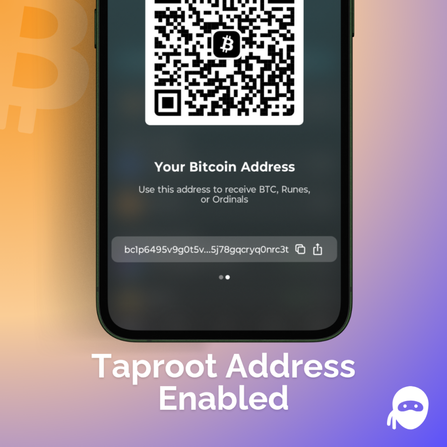 Now use Taproot addresses on Bitcoin!

Our receive function now defaults to Taproot addresses (bc1p…), instead of SegWit.

This enables Tokeo to become a modern era Bitcoin wallet.

Here’s why we made the switch and what it means for you 👇

1⃣ Privacy Upgrade: Taproot makes