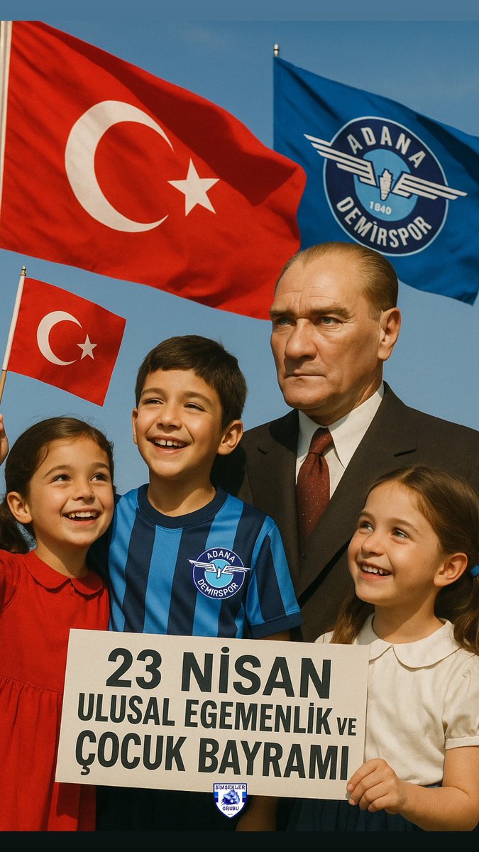 Ulu Önder Gazi Mustafa Kemal Atatürk'ün çocuklarımıza armağan ettiği 23 Nisan Ulusal Egemenlik ve Çocuk Bayramı'mız kutlu olsun! 🇹🇷 

#ŞimşeklerGrubu
#23NisanKutluOlsun