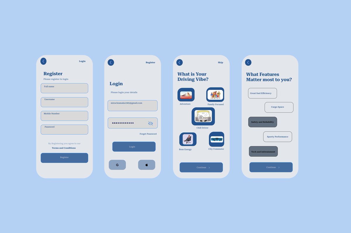 P_riestess7's tweet image. Day 2 of #DesignInProgress

Login/Sign-up page + Personalization Screen for AutoMuse Mobile app.

What do you think?