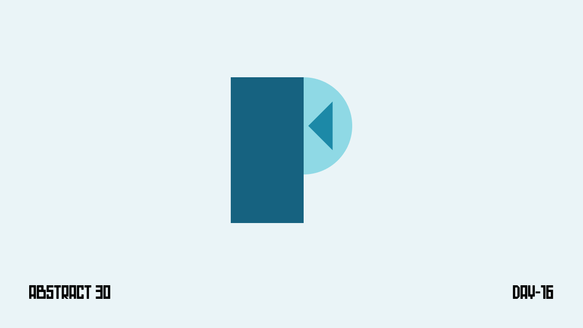 Designatiev's tweet image. Day 16 — P
Straight edge meets soft curve.
Bold and a little playful — “P” feels like a statement.

#Abstract30 #day16 #letterP #geometrictypography #typeinblue