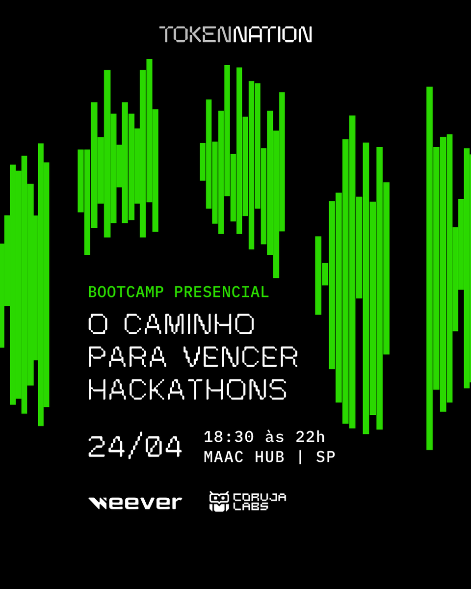 Está confirmado! Vai rolar Bootcamp presencial em São Paulo, Capital ✈️🏙️🤖 É gratuito e você vai sair de lá craque pra levar o prêmio do HackaNation. 

⏰ Dia 24 de Abril às 18h30 no MAAC HUB

Saiba mais ⤵️