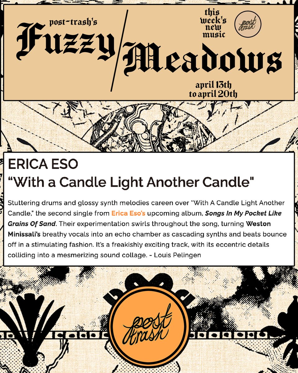 Hausu Mountain (@hausumountain) on Twitter photo ๐๐ฟ๐ถ๐ฐ๐ฎ ๐๐๐ผโs new track โWith A Candle Light Another Candleโ featured in <a href="/post_trash_/">Post-Trash</a>โs best new music of the week!
๐๐ค๐ฃ๐๐จ ๐๐ฃ ๐๐ฎ ๐๐ค๐๐ ๐๐ฉ ๐๐๐ ๐ ๐๐ง๐๐๐ฃ๐จ ๐๐ ๐๐๐ฃ๐ comes out on May 27th on CD, tape, and digitally. ๐๐ฟ๐ถ๐ฐ๐ฎ ๐๐๐ผโs new track โWith A Candle Light Another Candleโ featured in <a href="/post_trash_/">Post-Trash</a>โs best new music of the week!
๐๐ค๐ฃ๐๐จ ๐๐ฃ ๐๐ฎ ๐๐ค๐๐ ๐๐ฉ ๐๐๐ ๐ ๐๐ง๐๐๐ฃ๐จ ๐๐ ๐๐๐ฃ๐ comes out on May 27th on CD, tape, and digitally.