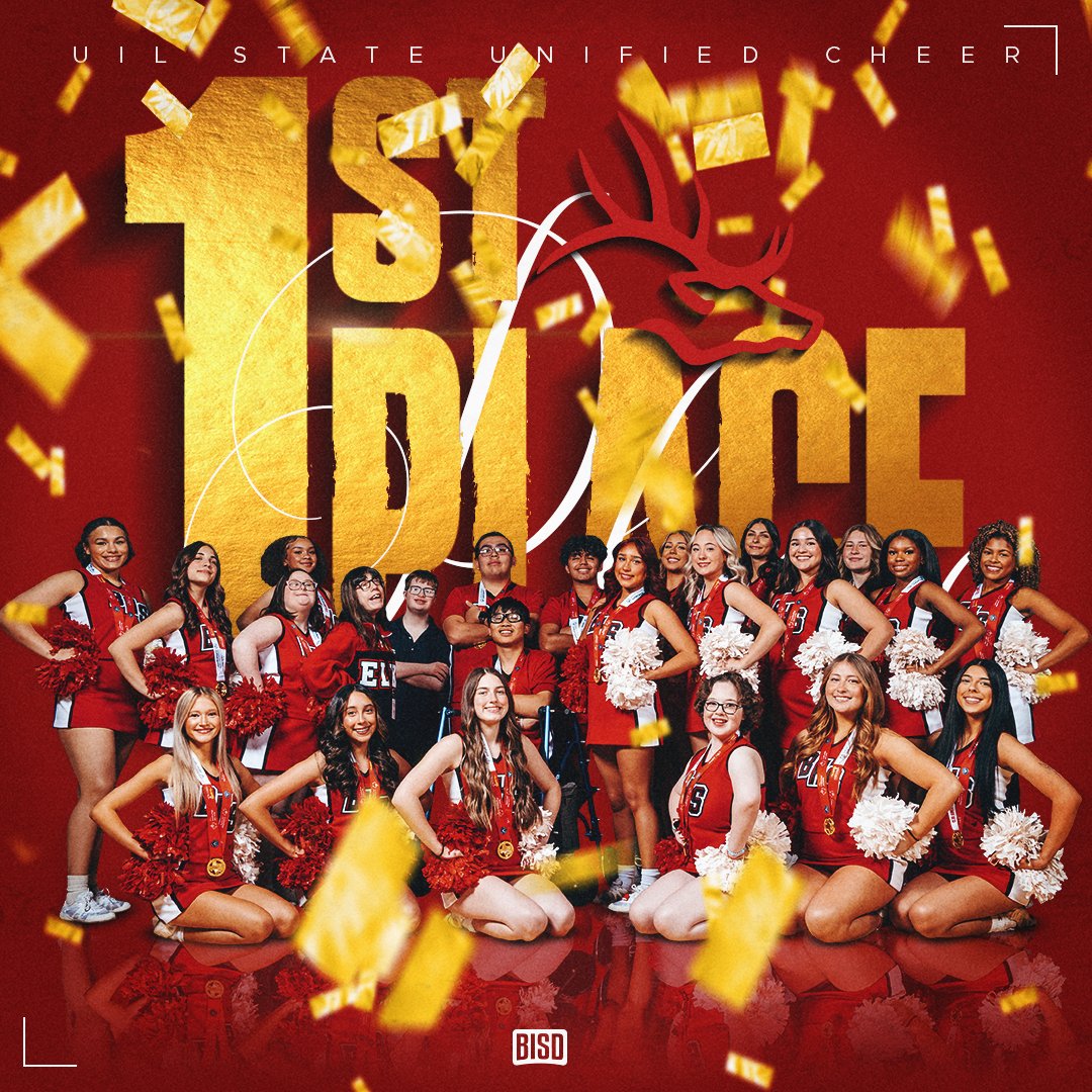 🏆 STATE CHAMPIONS 🏆 Congratulations to the BHS unified cheer team for winning the state Special Olympics Cheer Competition! 👏 

@bhselks | #BISDstandout #BISDgreatness