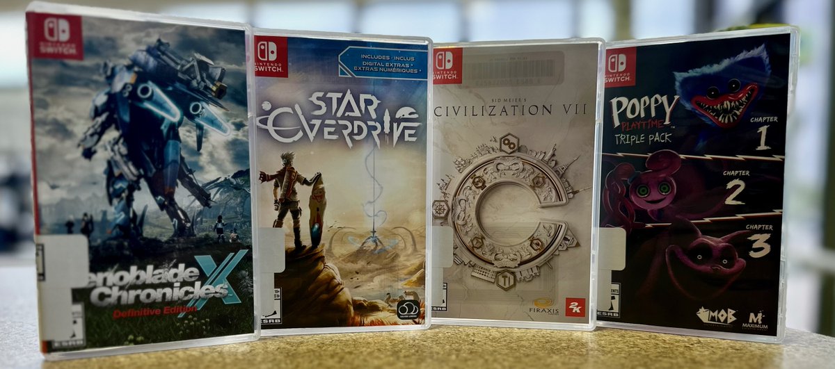 EglinLibrary's tweet photo. New video games have arrived! Check them out!  #eglinlibrary #newgames #freewithyourlibrarycard https://t.co/9z61byveV1