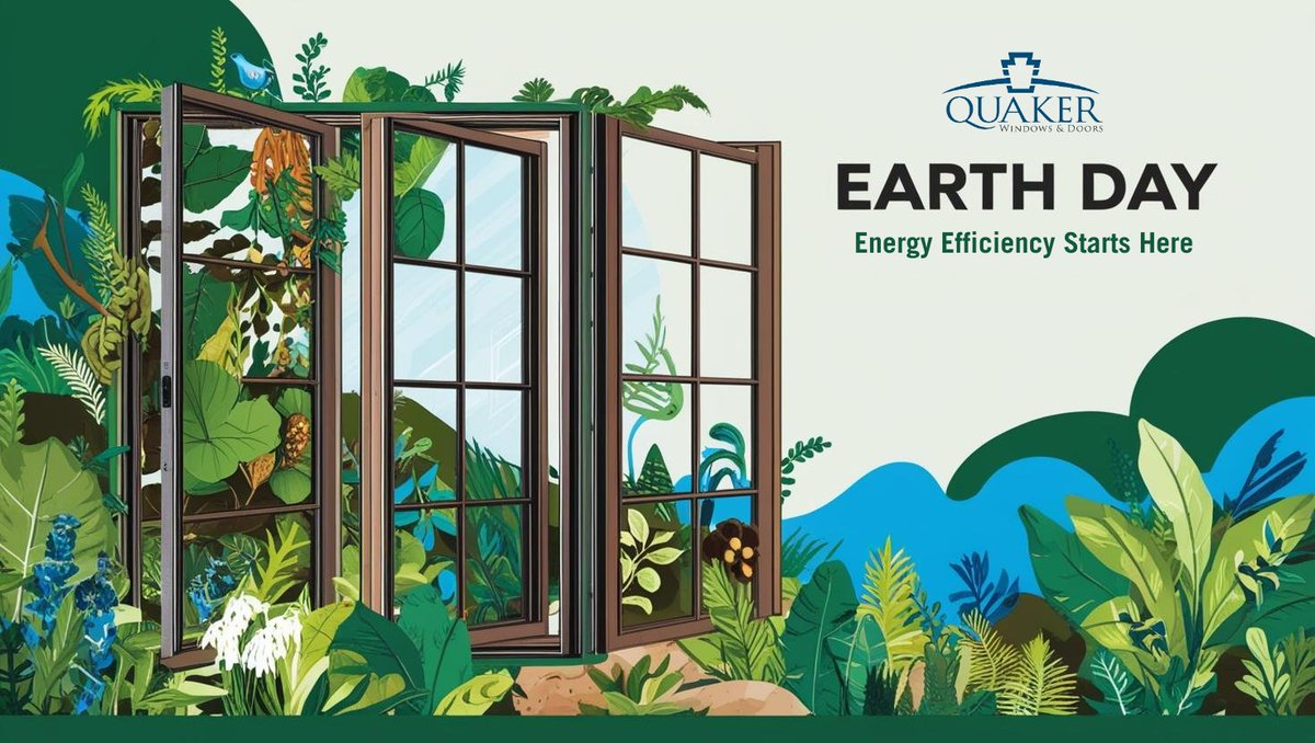 Celebrating Earth Day, the Quaker way.🌍
Sustainability isn't a trend—it’s a commitment. From energy-efficient window systems to eco-conscious manufacturing practices, <a href="/QuakerWindows/">Quaker Windows & Doors</a> is proud to contribute to a greener future.

Built smart. Built to last.
Quaker Windows &amp; Doors