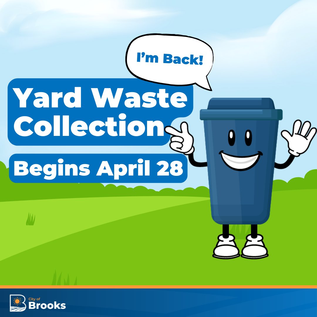 The wait is over!  Yard Waste Collection starts April 28!

📍 Full collection info &amp; map: brooks.ca/923/Waste-Serv…