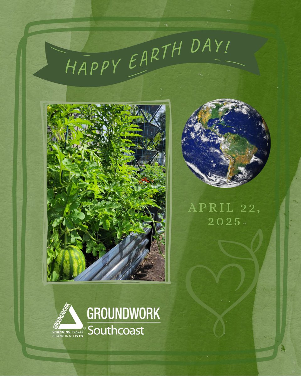 🌍 Happy Earth Day from Groundwork Southcoast! 🌱
Every day, our youth &amp; young adults lead the way in building a greener, more just south coast.
Help us grow our impact: groundworksouthcoast.org/donate 💚
