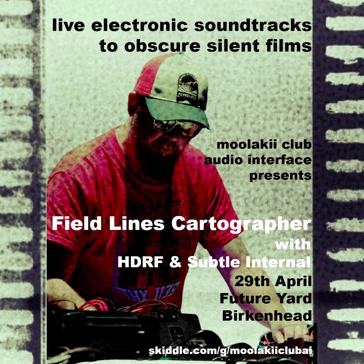 This time next week, come &amp; see me and some talented pals provide newly imagined soundtracks for experimental &amp; obscure silent films at the excellent FutureYard, Birkenhead courtesy of <a href="/moolakiiclubAI/">MoolakiiClubAudioInterface</a> 

Tix -skiddle.com/e/40680215

Be great to see you there