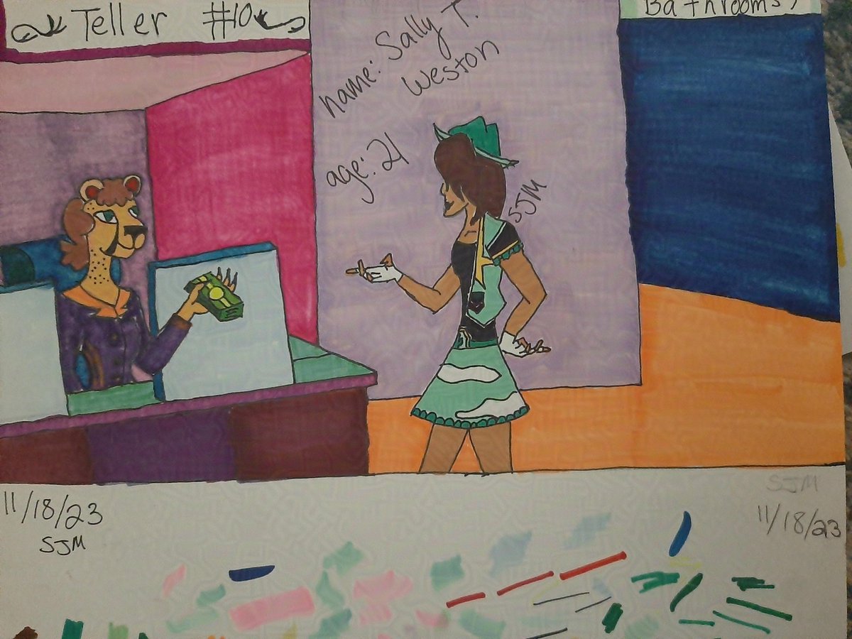 Sjm777TheLibra's tweet image. Did I forget to share my OC Sally my cowgirl OC? Oh well here it is now. #traditionalart #realArt #SupportHumanArtists