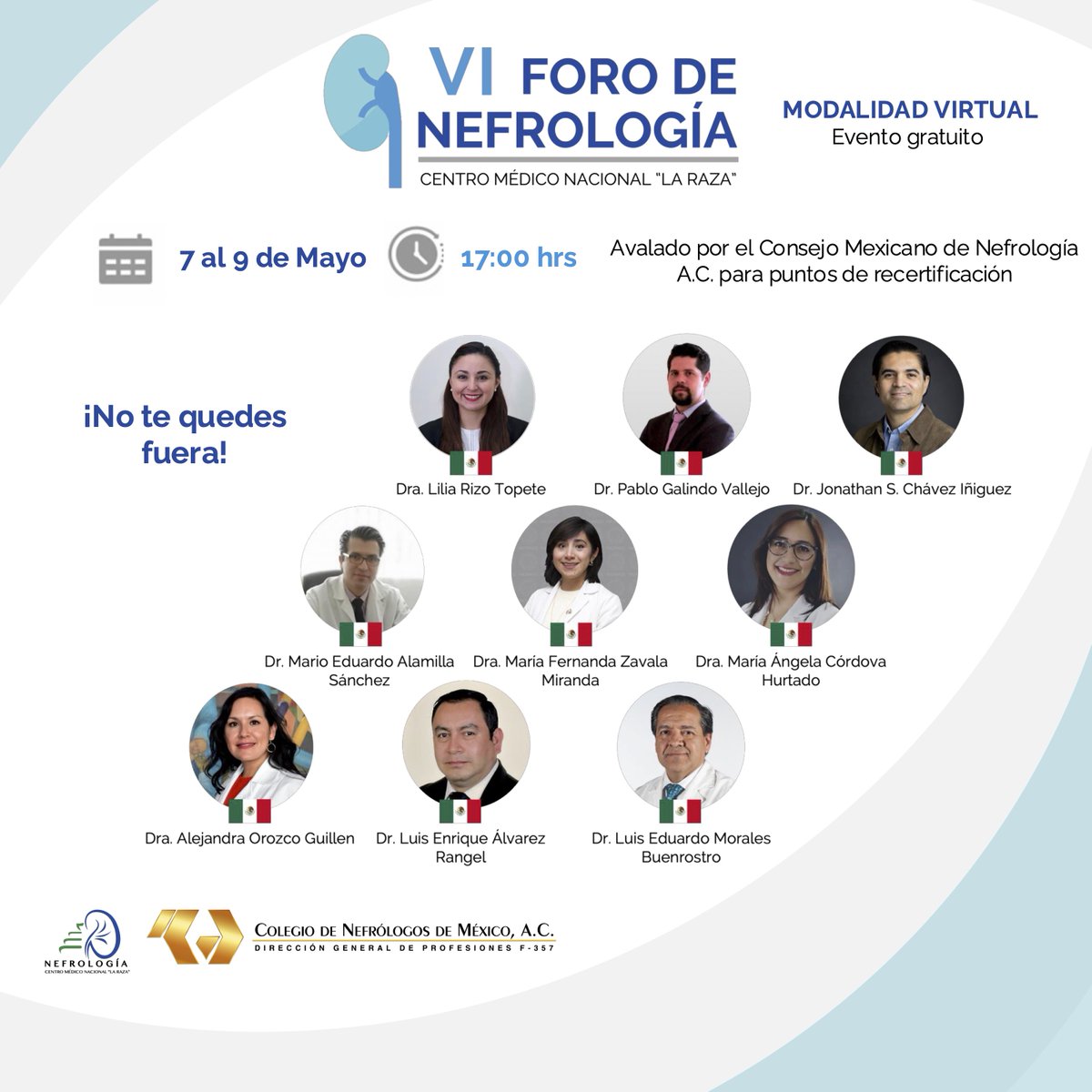 Nefrología CMN La Raza (@nefrocmnlr) on Twitter photo ¡Nos vemos pronto!
VI Foro de Nefrología La Raza
📆 7 al 9 de Mayo 2025 | 17:00 hrs
💻 Acceso Gratuito | Virtual
📲 Regístrate aquí: foro.nefrologia.mas-congresos.com/registro
<a href="/DraMarili/">Lilia Rizo</a> <a href="/galindozip/">Pablo Galindo</a> <a href="/JonathanNefro/">Jonathan Chávez</a> <a href="/MarioAlamilla/">Mario Alamilla-Sánchez</a> <a href="/Mafer_ZavalaM/">MaFer Zavala</a> <a href="/AngelaCordobaH/">Angela Córdoba Hurtado</a> <a href="/Ale_OrozcoINPer/">Ale Orozco</a> <a href="/LuisAlvarezRa/">Luis Enrique Alvarez</a> ¡Nos vemos pronto!
VI Foro de Nefrología La Raza
📆 7 al 9 de Mayo 2025 | 17:00 hrs
💻 Acceso Gratuito | Virtual
📲 Regístrate aquí: foro.nefrologia.mas-congresos.com/registro
<a href="/DraMarili/">Lilia Rizo</a> <a href="/galindozip/">Pablo Galindo</a> <a href="/JonathanNefro/">Jonathan Chávez</a> <a href="/MarioAlamilla/">Mario Alamilla-Sánchez</a> <a href="/Mafer_ZavalaM/">MaFer Zavala</a> <a href="/AngelaCordobaH/">Angela Córdoba Hurtado</a> <a href="/Ale_OrozcoINPer/">Ale Orozco</a> <a href="/LuisAlvarezRa/">Luis Enrique Alvarez</a>