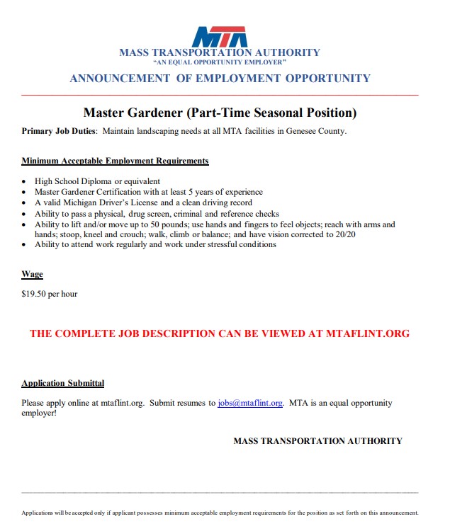 New job opening!