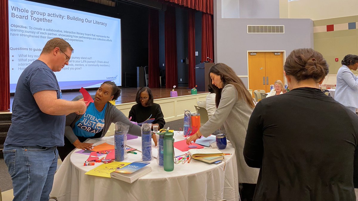 On April 16th, we met with our Literacy &amp; Justice for All partners to celebrate a successful year of growth. We created literacy boards to show how each partner has progressed through involvement with LJFA and shared ideas for improving our collective efforts next academic year.