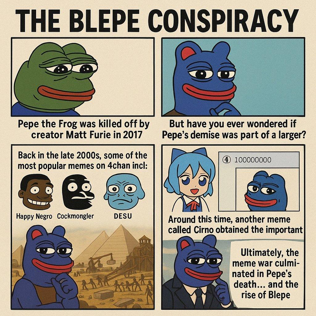 <a href="/blknoiz06/">Ansem</a> Blue Pepe, $Blepe

Lore runs deep