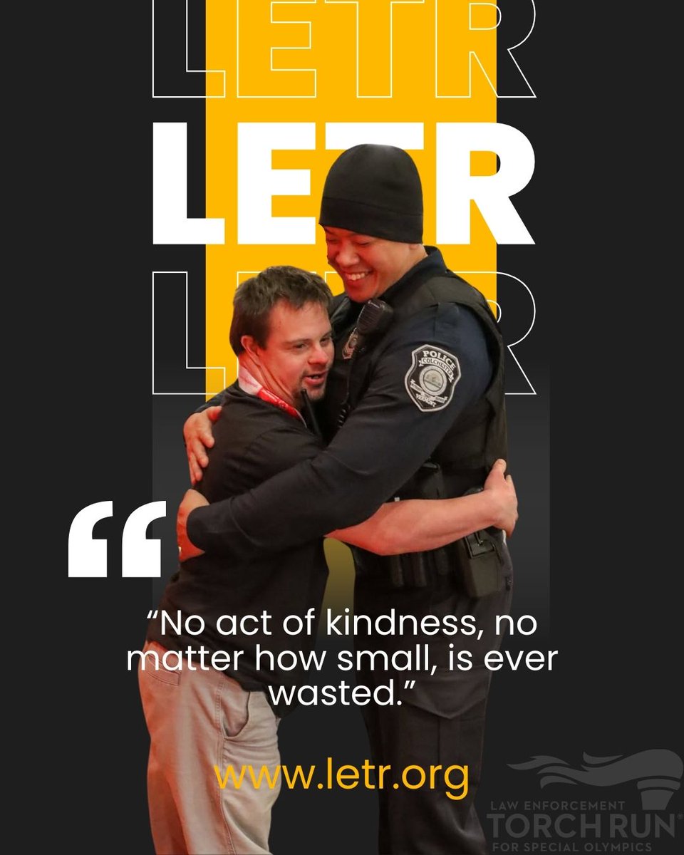 Special Olympics (@specialolympics) on Twitter photo This #NationalVolunteerWeek, we celebrate the heart and soul of our movement — the incredible volunteers who power the Law Enforcement Torch Run and support <a href="/SpecialOlympics/">Special Olympics</a> athletes around the world. 💙
Learn more: letr.org
#SpecialOlympics #LETRforSO This #NationalVolunteerWeek, we celebrate the heart and soul of our movement — the incredible volunteers who power the Law Enforcement Torch Run and support <a href="/SpecialOlympics/">Special Olympics</a> athletes around the world. 💙
Learn more: letr.org
#SpecialOlympics #LETRforSO