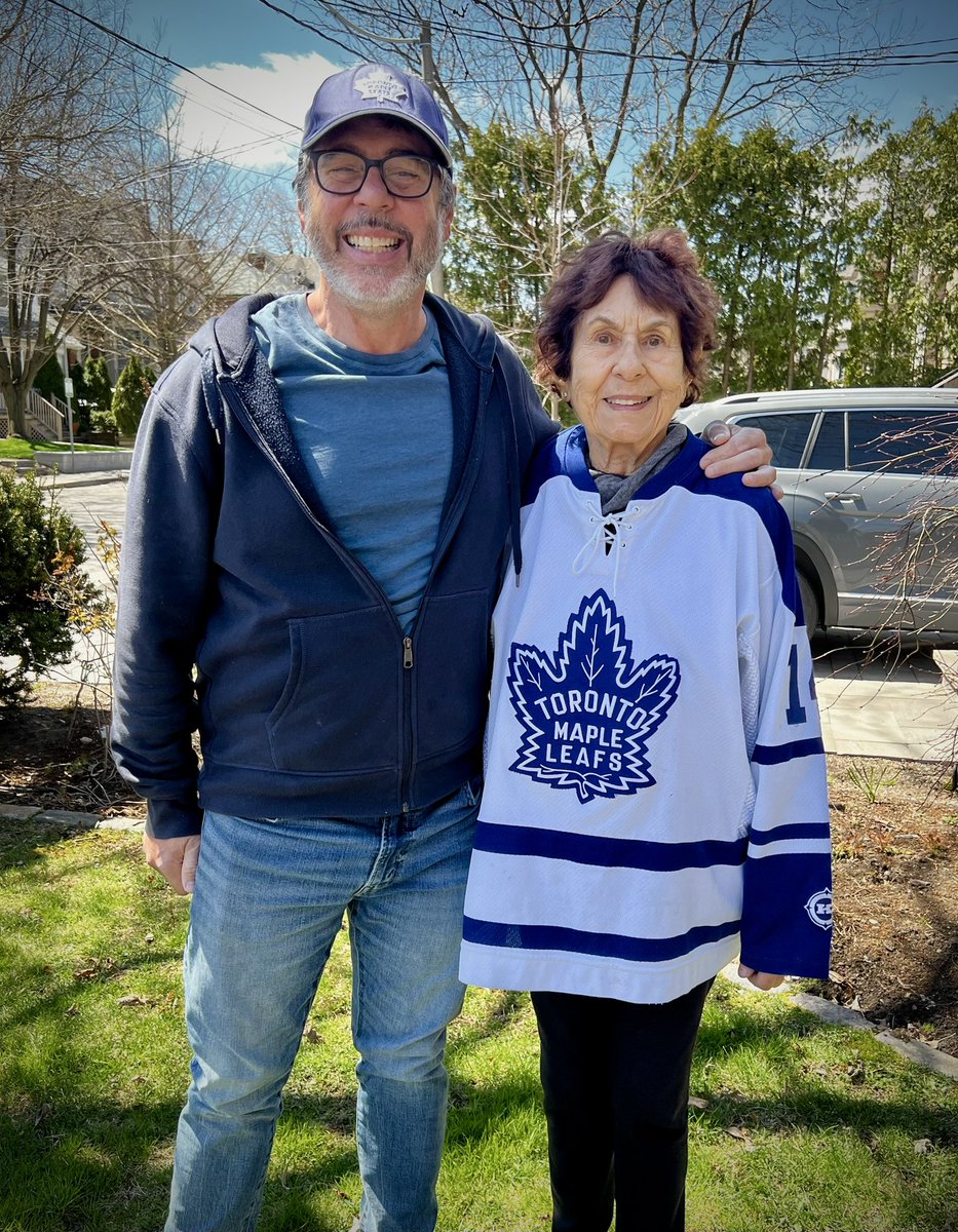 My mom, the crazy big time 94 year old Leafs fan. Go Leafs! <a href="/MapleLeafs/">Toronto Maple Leafs</a> #mapleleafs