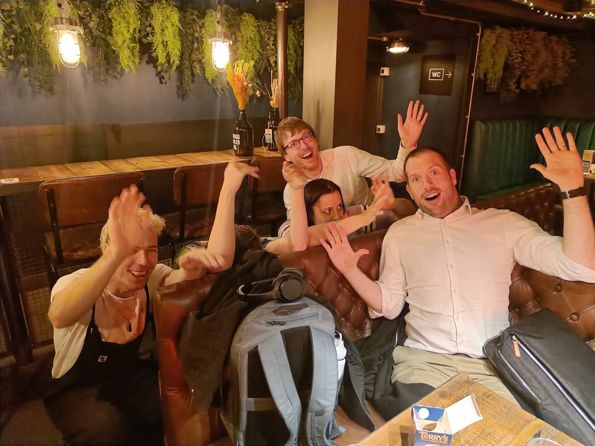 Avan Fata (@avanfataquiz) on Twitter photo Congratulations to our winners tonight <a href="/CompleatQuiz/">Compleat Quiz</a> <a href="/BrewDog7Dials/">BrewDog Seven Dials</a>, "Danger Eel"! Seen here posing like their titular creature, they're now enjoying a £30 bar tab and a Champions Quiz qualification!
Join us next week for more quiz fun and a chance to win the jackpot! Congratulations to our winners tonight <a href="/CompleatQuiz/">Compleat Quiz</a> <a href="/BrewDog7Dials/">BrewDog Seven Dials</a>, "Danger Eel"! Seen here posing like their titular creature, they're now enjoying a £30 bar tab and a Champions Quiz qualification!
Join us next week for more quiz fun and a chance to win the jackpot!