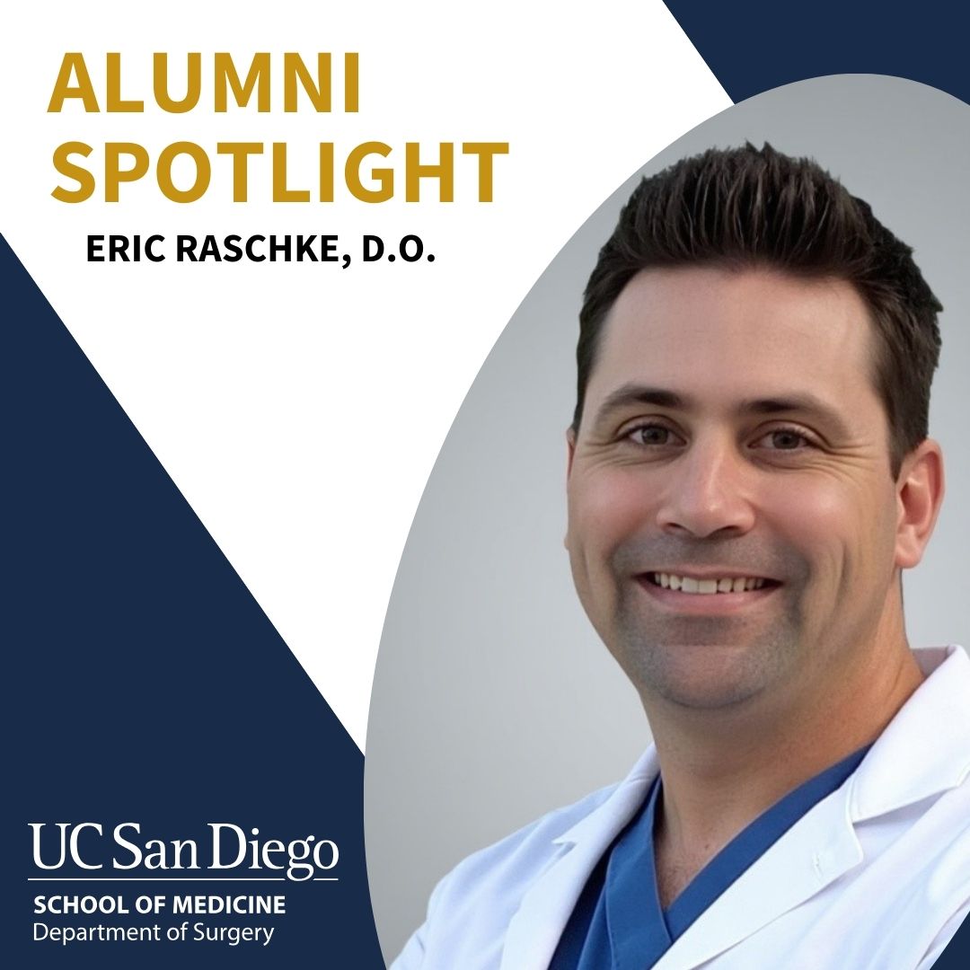 UCSDsurgery's tweet image. &quot;The connections I formed with colleagues and mentors have become an invaluable support network, guiding my practice both stateside and while deployed.&quot; — Eric Raschke, D.O., on the connections he formed at #UCSDSurgery.

#AlumniSpotlight

surgery.ucsd.edu/alumni/spotlig…