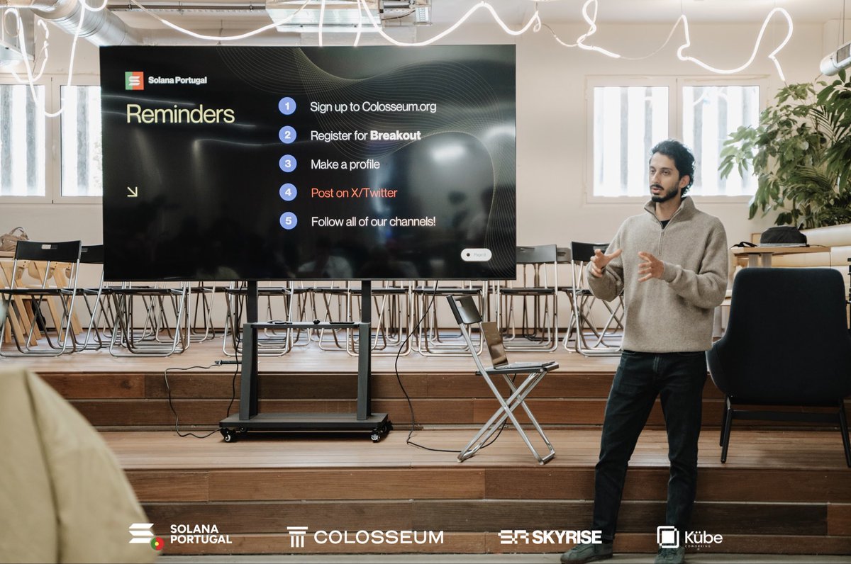 The Road to Colosseum is Just Heating Up 🇵🇹

From brainstorms to builds, Lisbon has been buzzing with energy and it’s only the beginning.

Solana Portugal is bringing even more fire to help you win: workshops, mentors, events, and support every step of the way.

More information