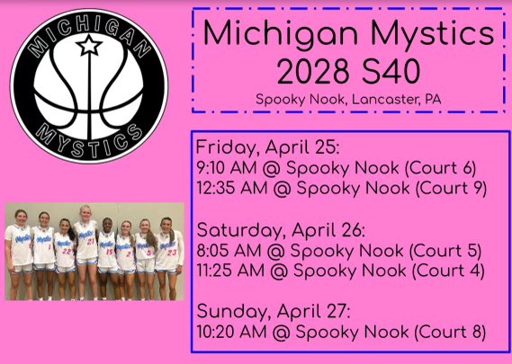 Here is a game schedule for session 1 in PA!!