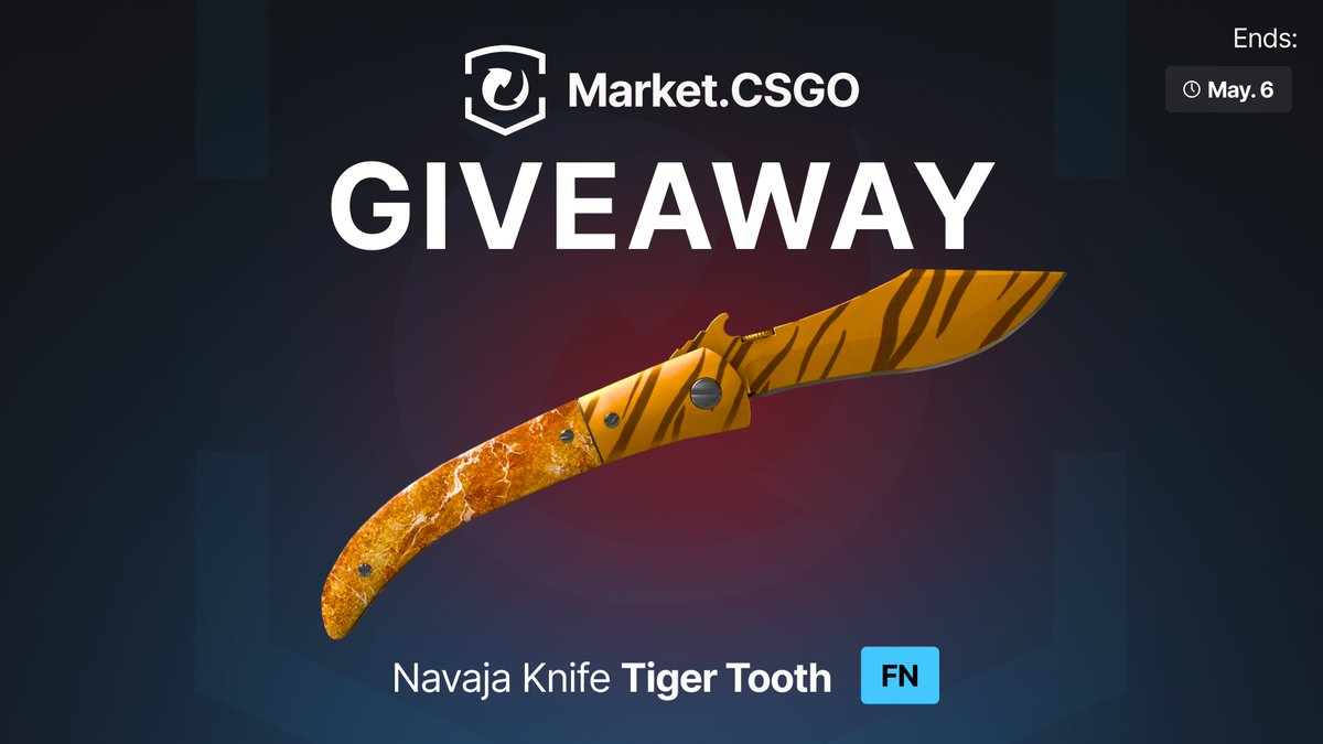 🎁 Navaja Knife Tiger Tooth FN 🎁

How to Enter:
1️⃣ Follow <a href="/MarketCSGOcom/">Market.CSGO</a>
2️⃣ Retweet and like this post
3️⃣ Tag at least one teammate in the comments

⏰ Ends on May. 6
💥 Don't miss your chance to win this beautiful Navaja Knife! Good luck, everyone!