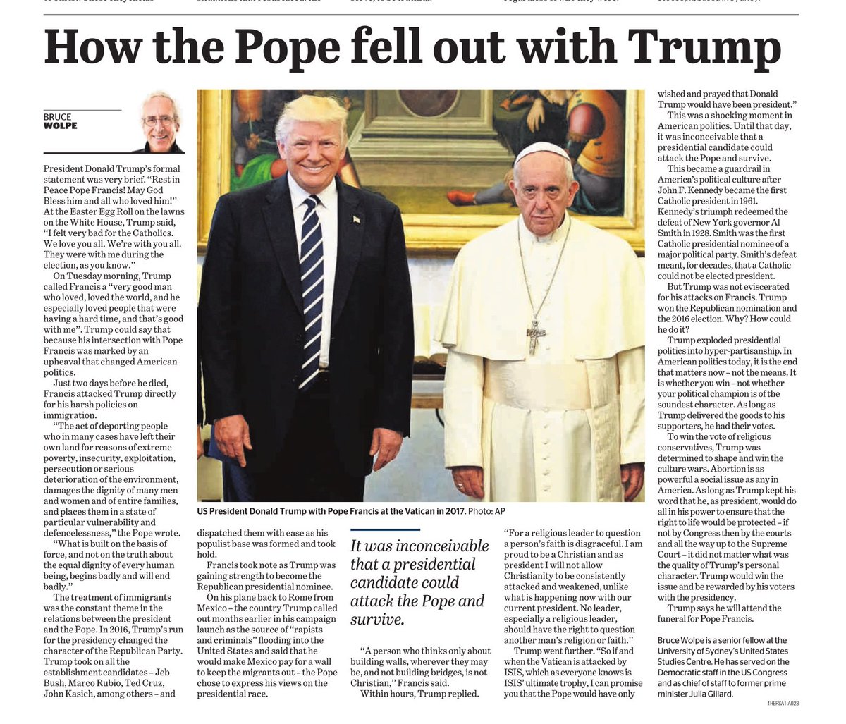 Bruce Wolpe (@bwolpe) on Twitter photo The President and the Pope. My essay <a href="/smh/">The Sydney Morning Herald</a> <a href="/theage/">The Age</a> - BW <a href="/USSC/">United States Studies Centre</a>. The President and the Pope. My essay <a href="/smh/">The Sydney Morning Herald</a> <a href="/theage/">The Age</a> - BW <a href="/USSC/">United States Studies Centre</a>.