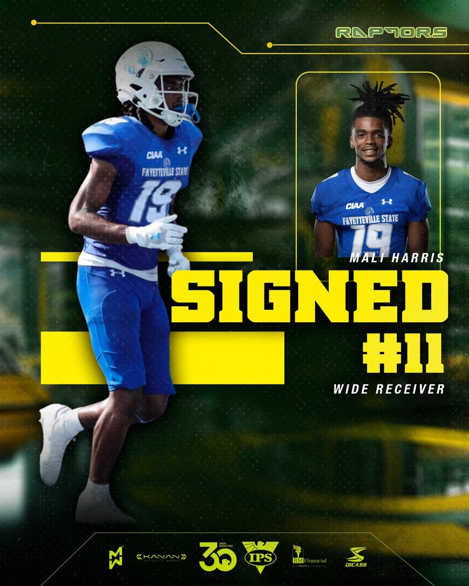 Mali Harris también se suma a nuestro extraodinario grupo de receptores. ¡Bienvenido!🦖

#StrongerTogether
#Bel1eve2Succeed
#YoSoyRaptorDe💚