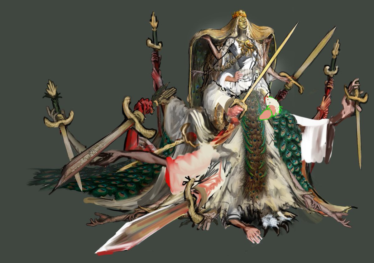 artnobuddy's tweet photo. First Draft of the Grafted Consort. The wife of Godefroy and Mistress of Godrick. https://t.co/ENFptexty3