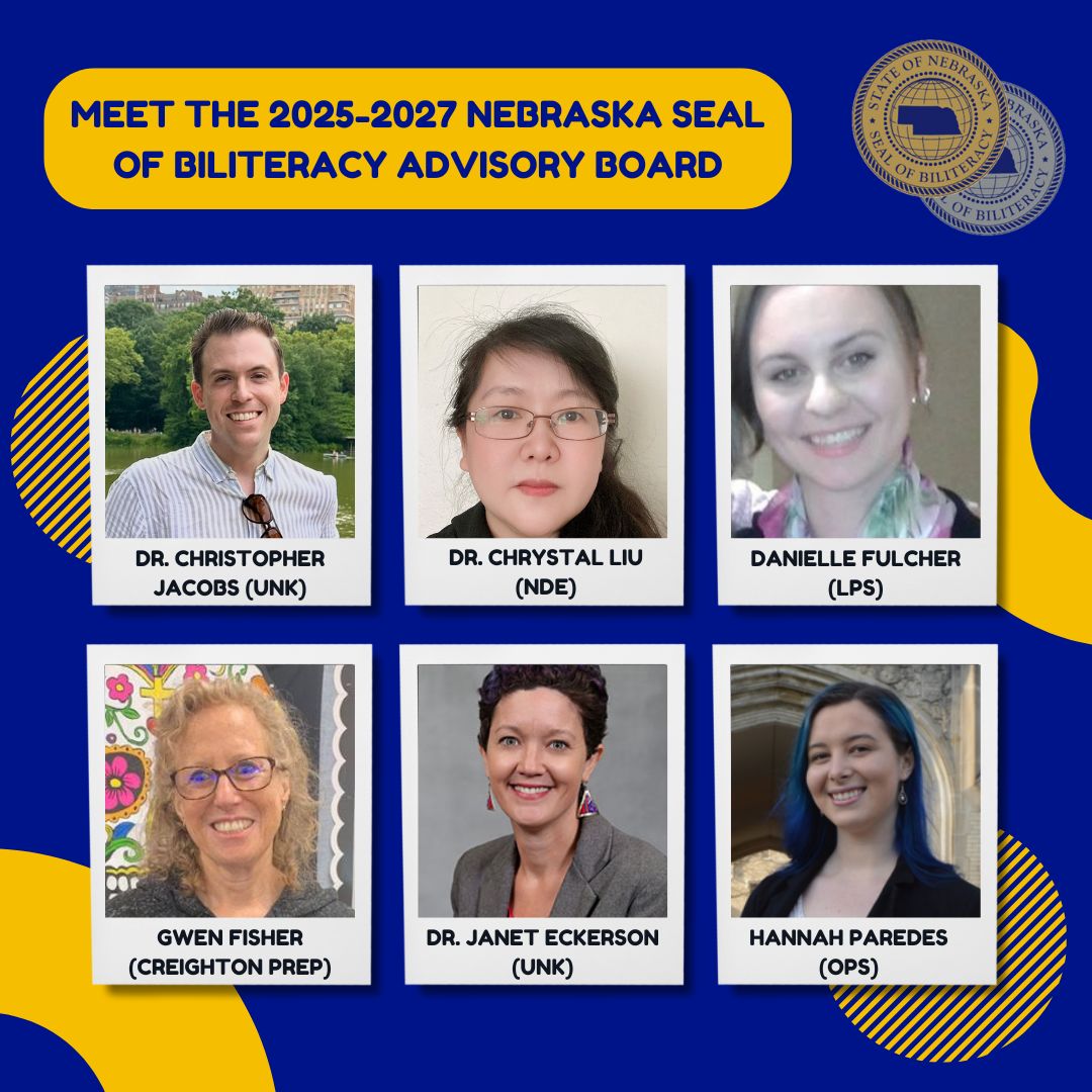 Chrystal Liu (@nde_worldlang) on Twitter photo 🌟 Thank you to the Nebraska Seal of Biliteracy Advisory Committee for updating the Executive Guiding Document and reviewing the 2025 April applications! Your work supports Nebraska’s multilingual students! <a href="/BiliteracySeal/">Seal of Biliteracy</a> <a href="/ESUCC/">ESUCC</a> <a href="/LPSorg/">Lincoln Public Schools</a> <a href="/OmahaPubSchool/">Omaha Public Schools</a> <a href="/UNKearney/">University of Nebraska at Kearney</a> <a href="/NDE_News/">NDE NEWS</a> 🌟 Thank you to the Nebraska Seal of Biliteracy Advisory Committee for updating the Executive Guiding Document and reviewing the 2025 April applications! Your work supports Nebraska’s multilingual students! <a href="/BiliteracySeal/">Seal of Biliteracy</a> <a href="/ESUCC/">ESUCC</a> <a href="/LPSorg/">Lincoln Public Schools</a> <a href="/OmahaPubSchool/">Omaha Public Schools</a> <a href="/UNKearney/">University of Nebraska at Kearney</a> <a href="/NDE_News/">NDE NEWS</a>