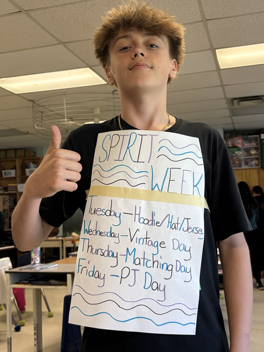 … your kind reminder for the remainder of #spirit week! 😊 You’re welcome! ✅