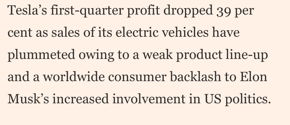 BREAKING: Tesla profits down 39% ⁦<a href="/FT/">Financial Times</a>⁩