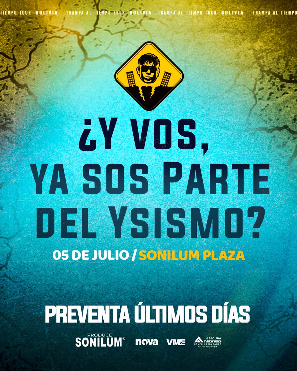 🔥 ¡ÚLTIMO DIA DE PREVENTA PARA <a href="/ysy__a/">YSYSMO</a> EN SANTA CRUZ! 🤯🇧🇴
En julio, el rey del trap pisa #SonilumPlaza y vos tenés que estar ahí 🎤🚀 Entradas limitadas ⚡️

🎟️ Conseguí la tuya ahora en Passline.com o en Shopping Fidalga y asegurá tu lugar 🇧🇴 🔥