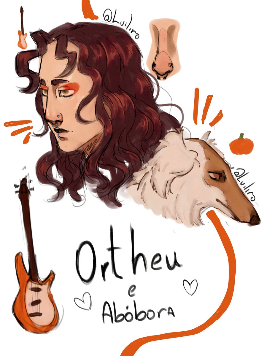 Lui_Liro's tweet photo. Ortheu e Abóbora 🧡🧡🧡
(experimentando estilos novos de personagens
#digitalart #digitalartist #oc #art #feedfeed #ocart #fy #dogs #borzoi #orange #orangecharacter #orangeart https://t.co/AWOUFHa9E1