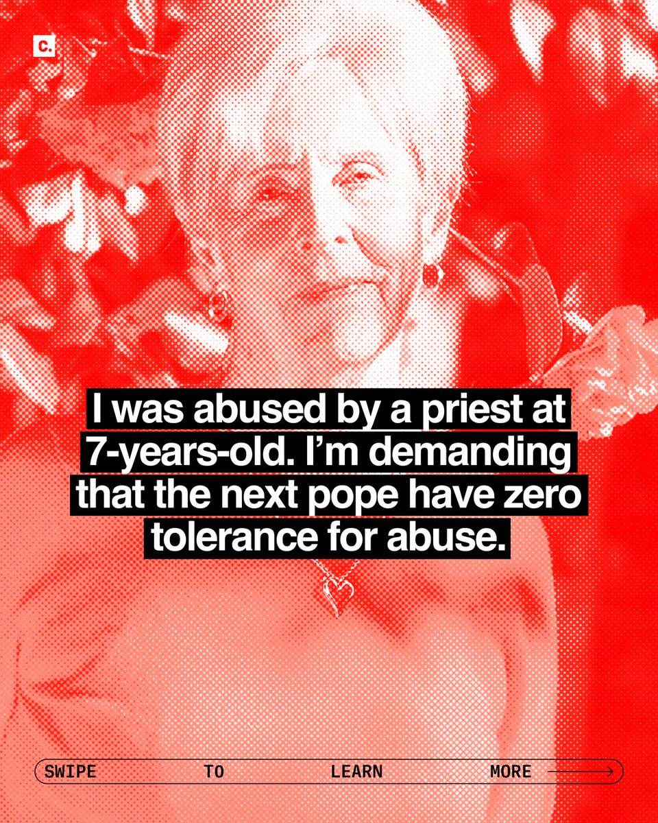 Change's tweet image. As the Catholic Church prepares to select a new pope, survivors are demanding that the next leader enforce a true zero tolerance policy on abuse.

Mary Dispenza is a member of the Survivors Network of those Abused by Priests (SNAP), which has launched a petition calling on the…