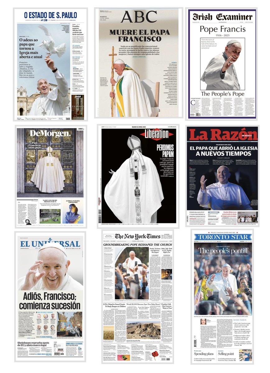 Farewells to Francis on today’s fronts