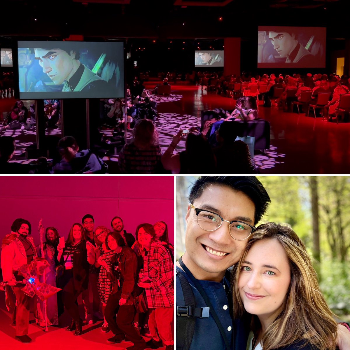 Langarang's tweet image. Sakura-Con’s AMV contest was stacked this year w/ wonderful entries, and mine did not win the day. 

But watching my Arcane fan trailer w/ a big audience, surrounded by supportive friends &amp;amp; family, was an unforgettable experience—I feel like my heart grew 5x!