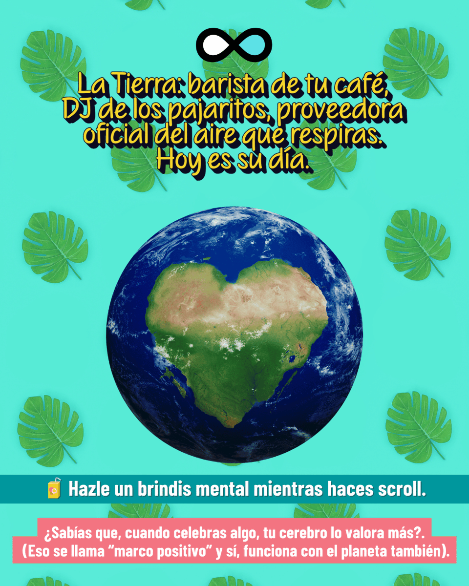 🌎 Hoy queremos recordarte que la Tierra es esa amiga generosa que siempre te da más de lo que le pides.

🎶 Café, pajaritos, brisa, hogar

Hazle su brindis mental.

#DíaDeLaTierra