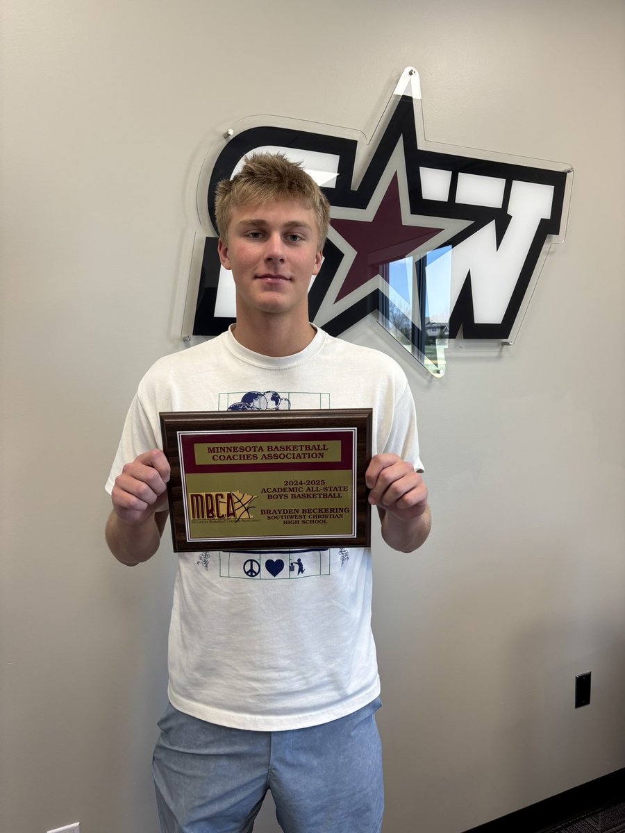 SWCHS Boys Basketball (@swchs_boysbball) on Twitter photo Congratulations to Brayden Beckering on being named 2024-2025 ACADEMIC ALL-STATE by the Minnesota Basketball Coaches Association! Well deserved, Brayden! <a href="/swchssports/">SWCHS Athletics</a> Congratulations to Brayden Beckering on being named 2024-2025 ACADEMIC ALL-STATE by the Minnesota Basketball Coaches Association! Well deserved, Brayden! <a href="/swchssports/">SWCHS Athletics</a>